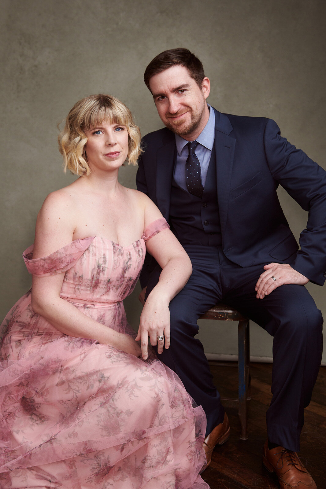 Elegant Couple Posing in Formal Attire for Family Portrait-05