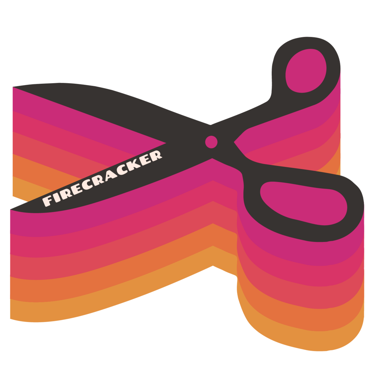 Firecracker Gradient Scissors Peach