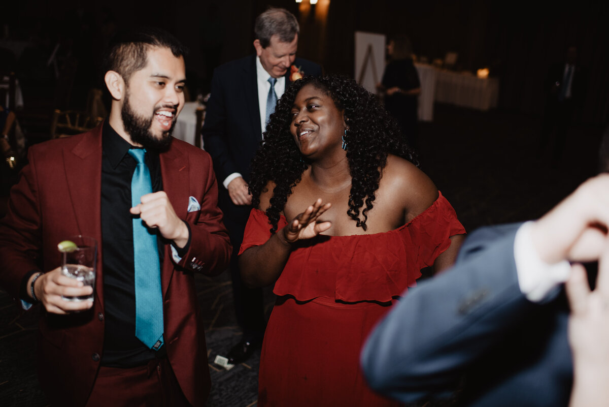 Photographers Jackson Hole capture wedding guests dancing