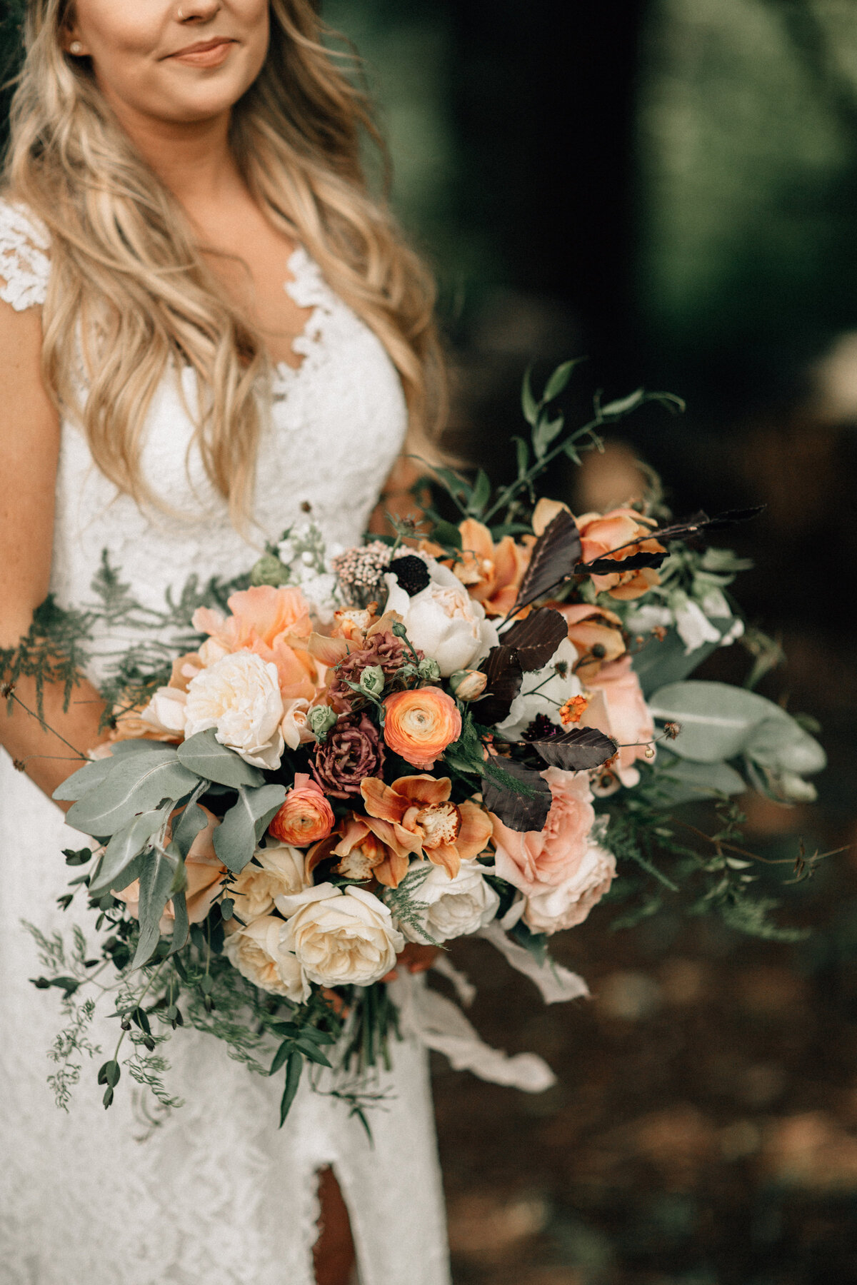 Taylor Made Floral Boho organic wedding flowers Portland Oregon Florist bridal bouquet modern textural