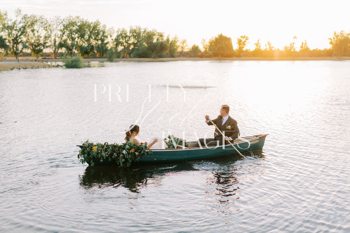 Pretty Stock Images - Romantic Fall Wedding with Canoe-251