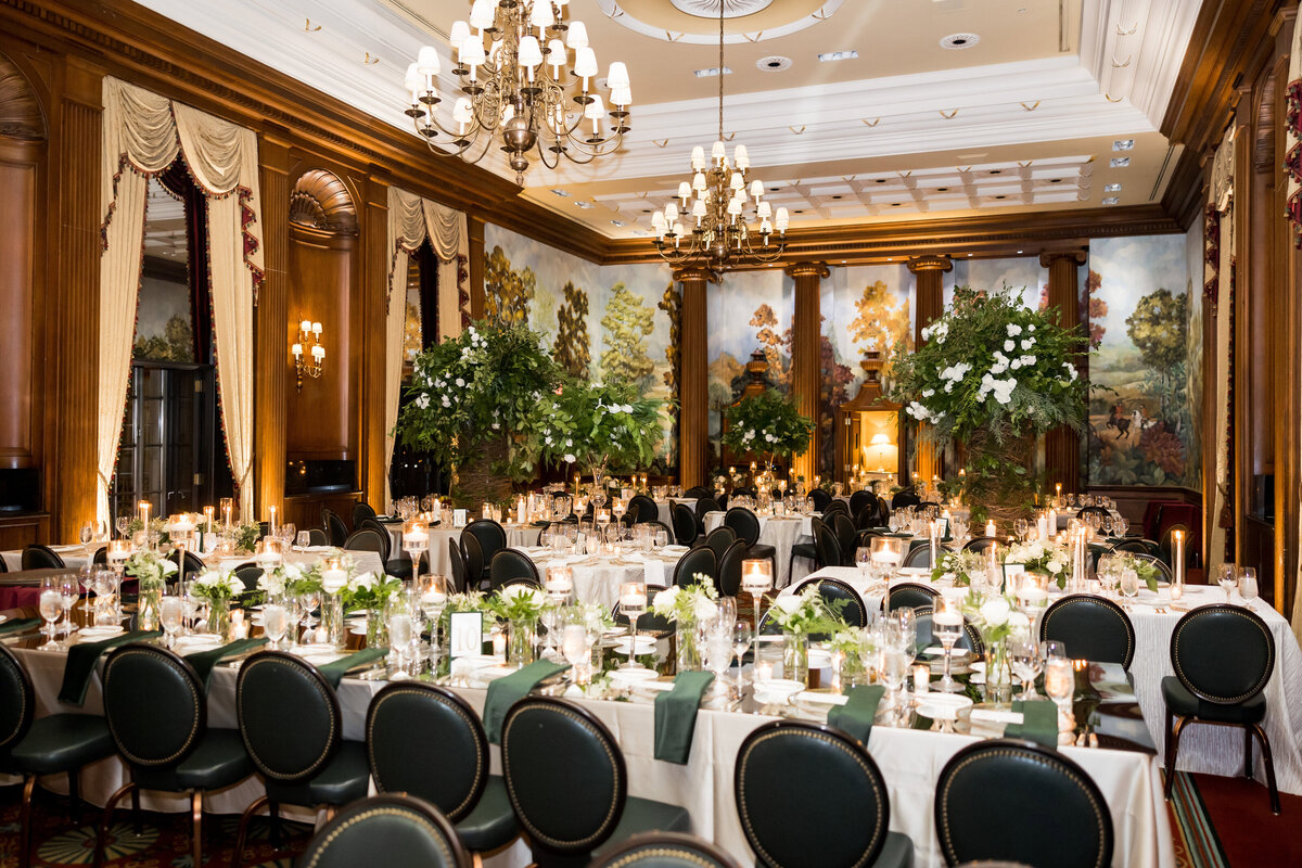 ballroom wedding setup at duquesne club