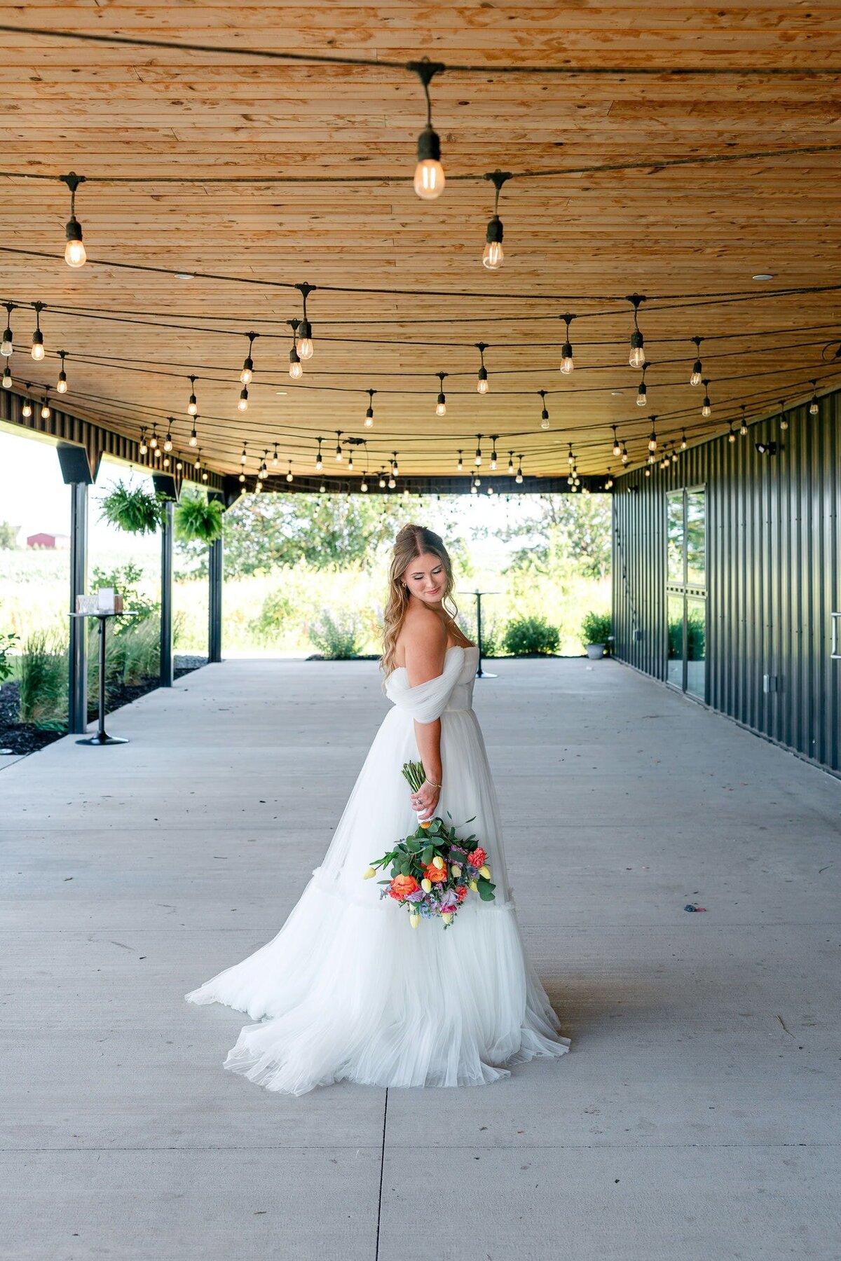 bride-glancing-down-at-bouquet