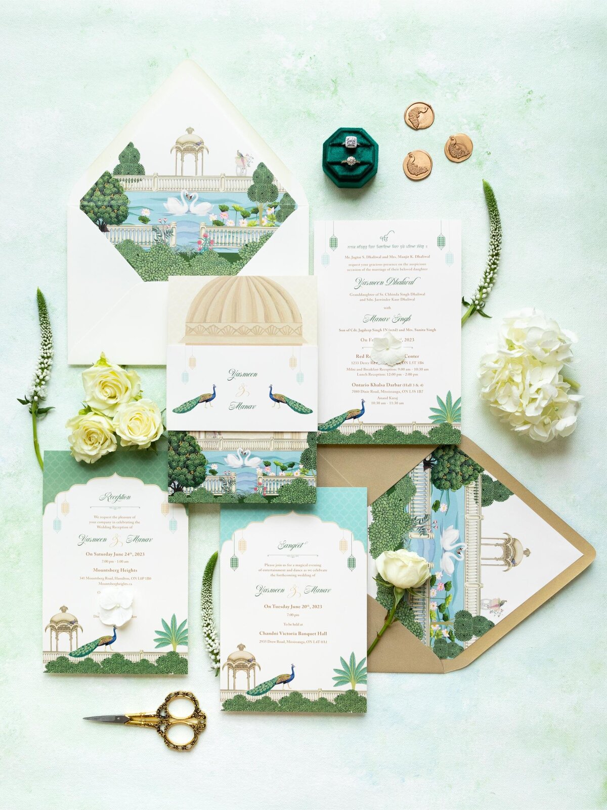 Mughal Garden Inspired Invite Suite Y+M 2