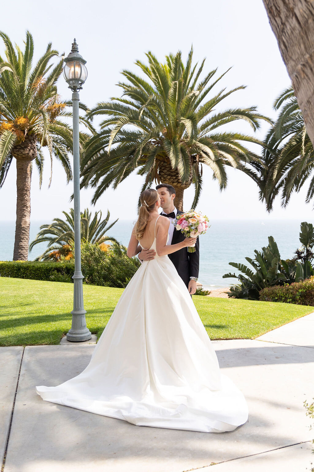 Couple having a first look