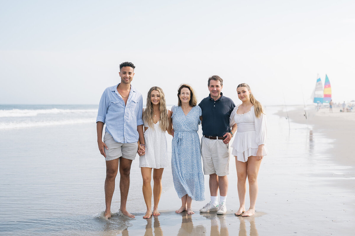 Family on the beach in Avalon, NJ