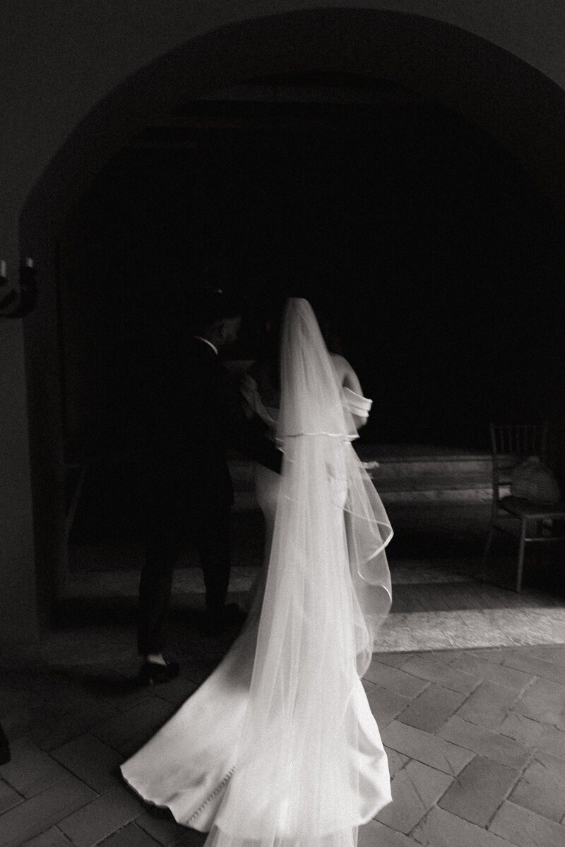 Timeless bridal entrance photo by Puerto Rico photographer

