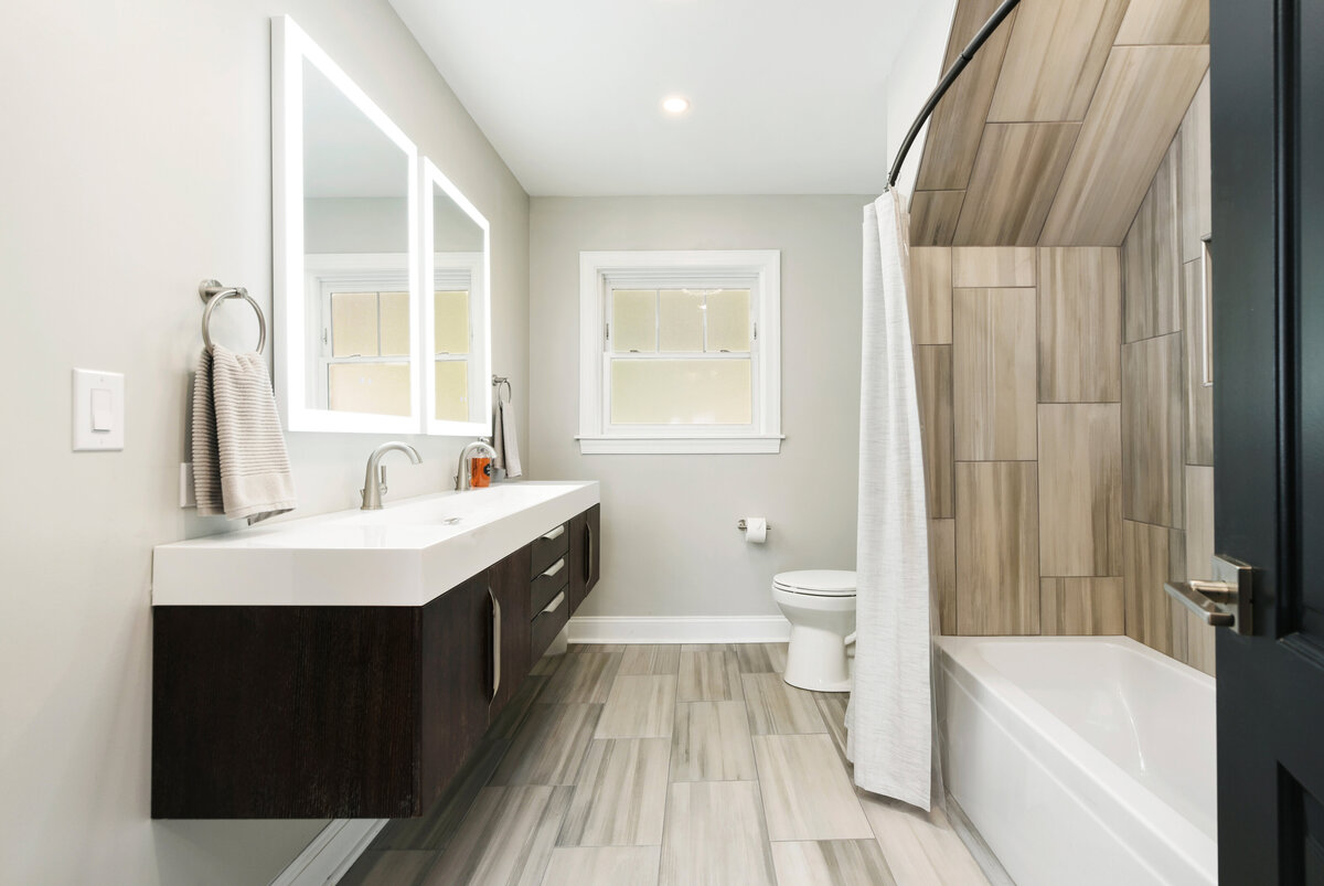 Professionally staged bathroom