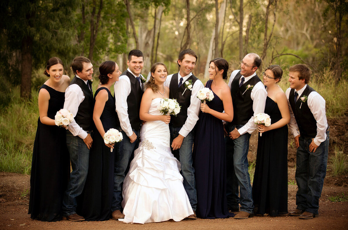 bridal party at location outside of Emerald, QLD