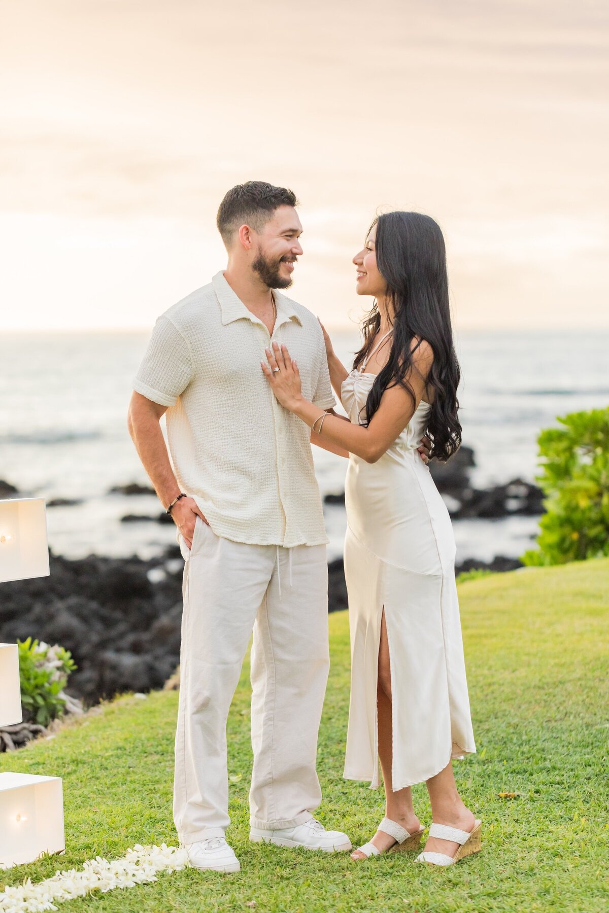 Emotional beach proposal on the Big Island