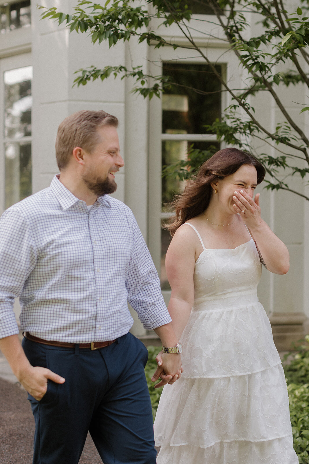 Romantic Indianapolis engagement photographer candid shot