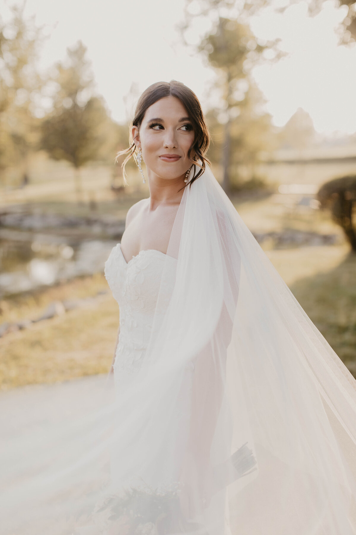 Beautiful photo of bride in her veil.