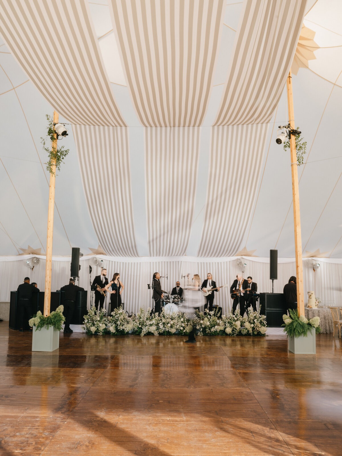 striped custom fabric swags, flat fabric swags (10)