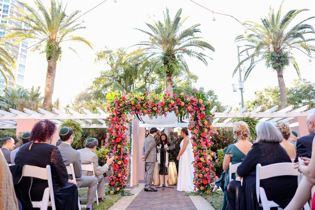 17 - Vinoy Hotel Wedding Tea Garden Jewish Ceremony - Tampa Bay Wedding Planner
