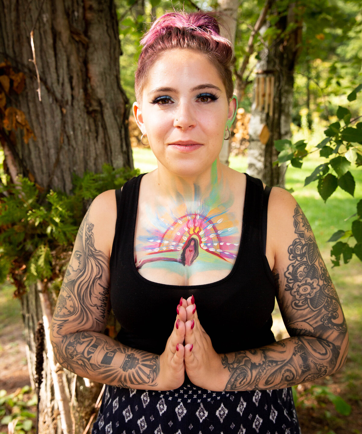 women events goddess body paint namaste