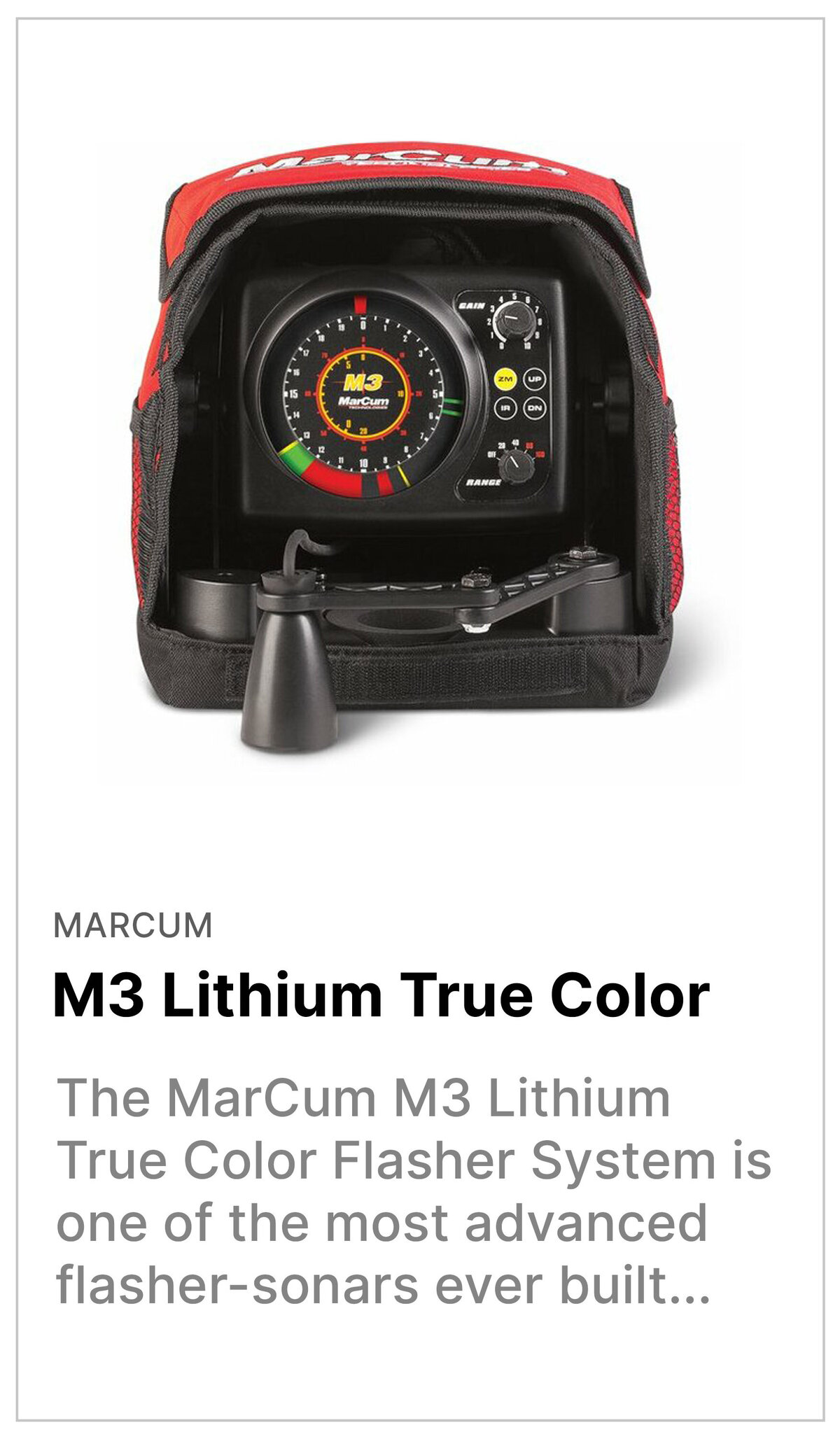 MarCum M3 Lithium True Color Flasher System