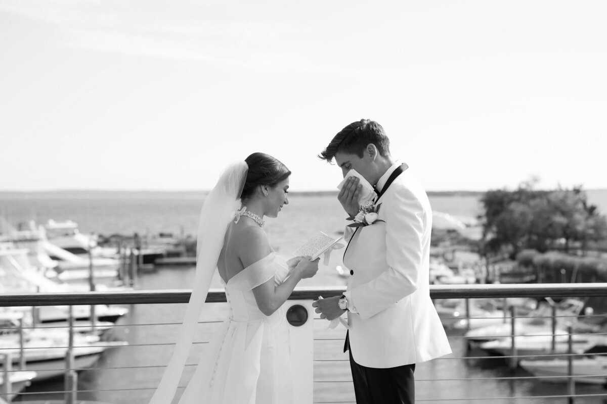 Reading the Vows First Look by Lisa Blanche Photography