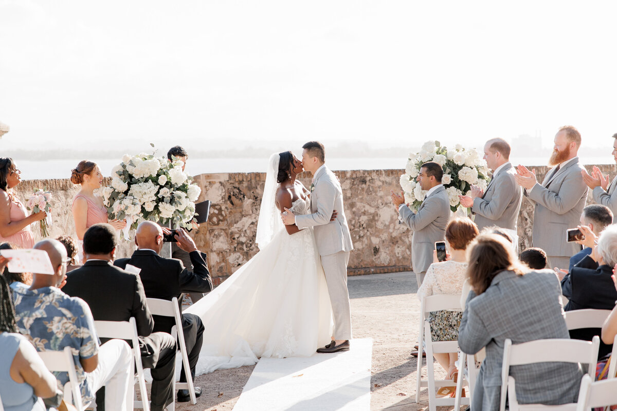 Caribbean Wedding Photography Kissing Ceremony