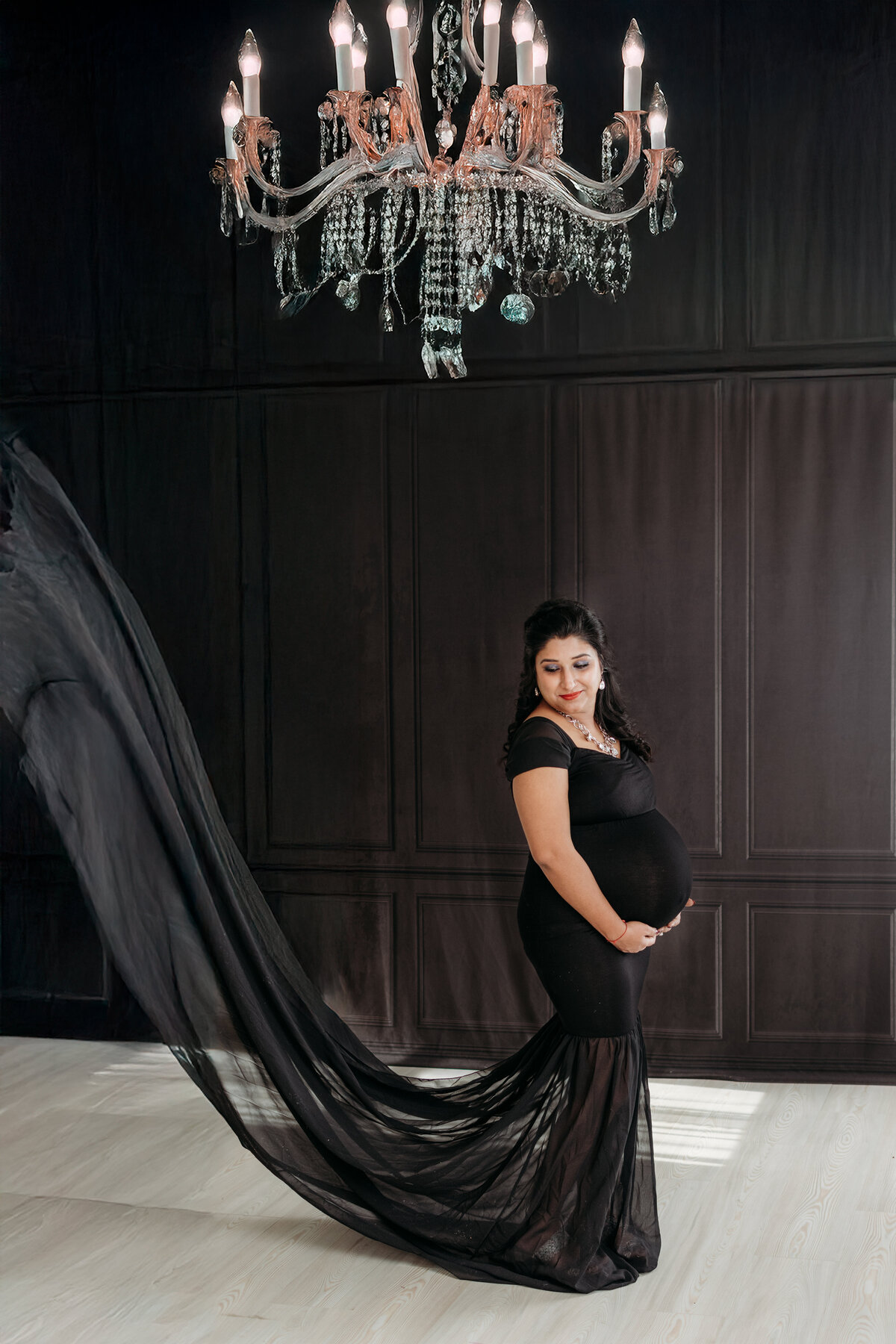 Studio maternity photoshoot, Winfield, IL