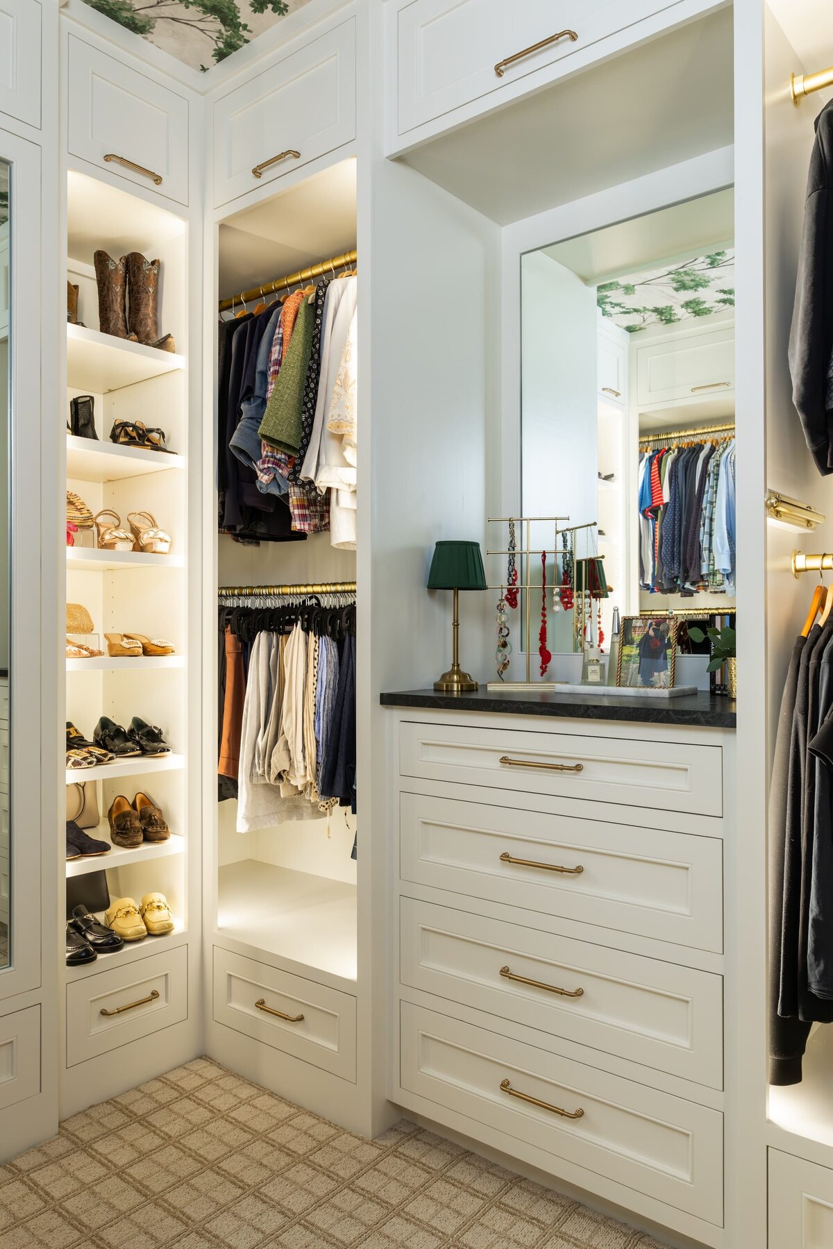 kyleen bushroe interiors coverdell bright walkin closet with neutral carpet