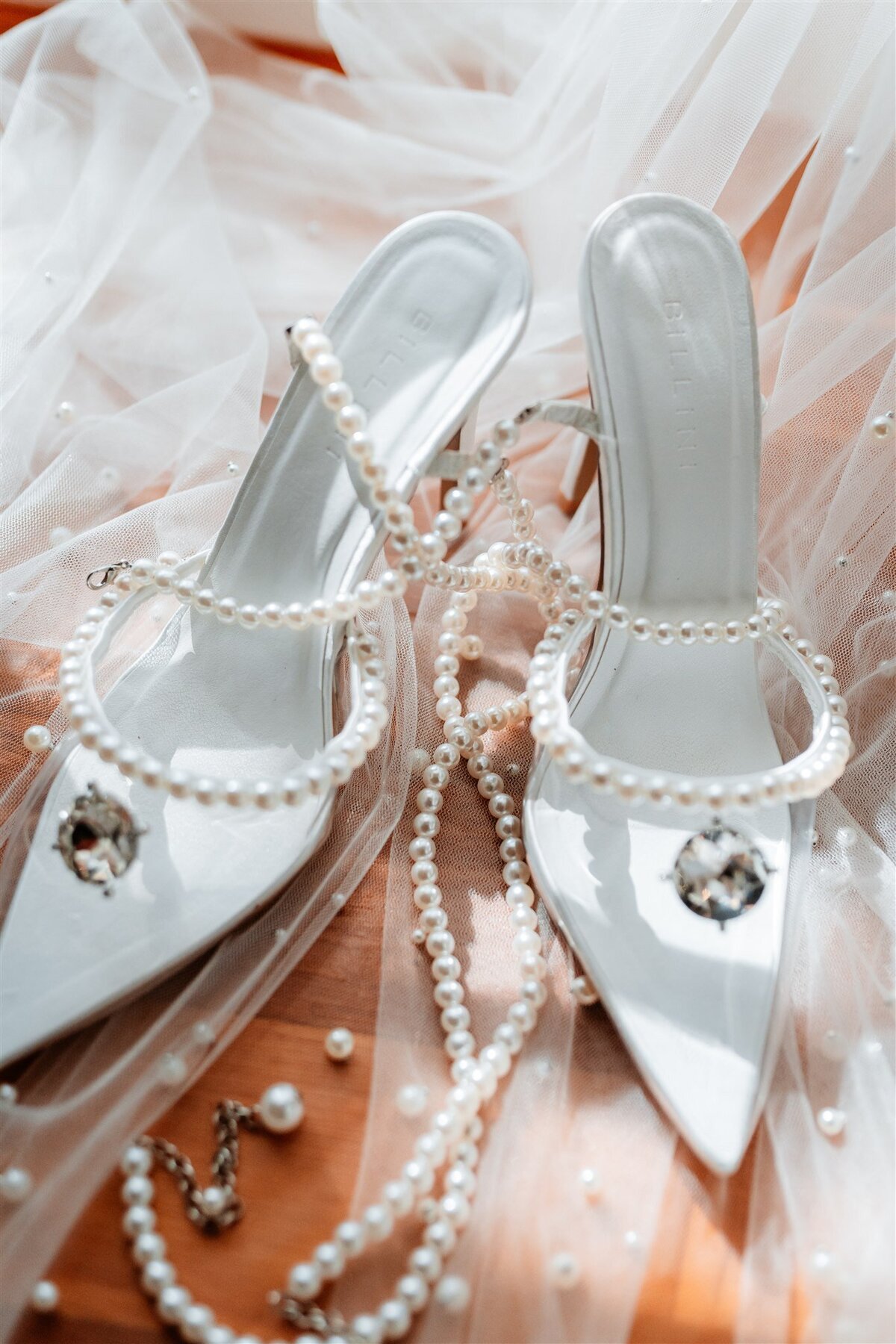 Michaela's beautiful wedding shoes