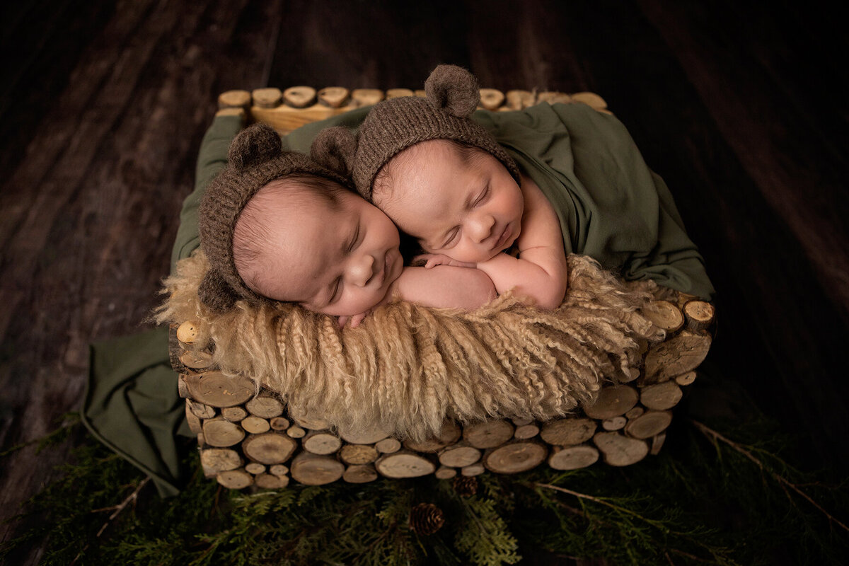 Twin Newborn Pictures Charlotte Newborn Photographer