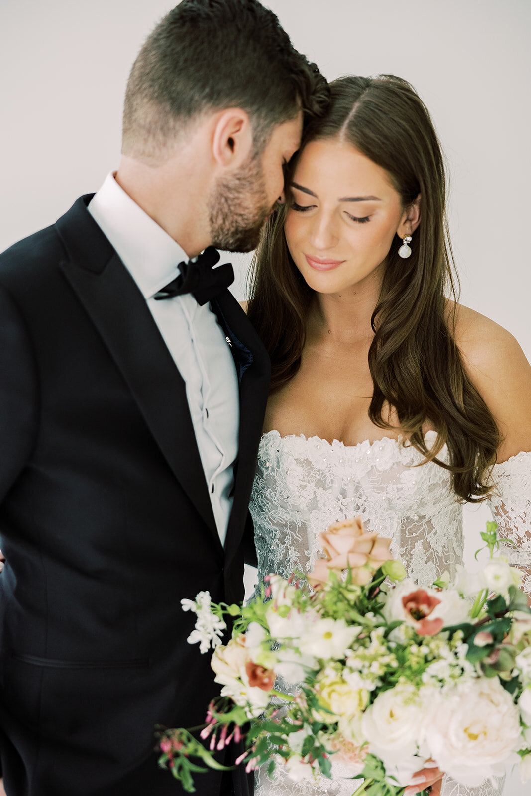 organic bridal bouquet soft