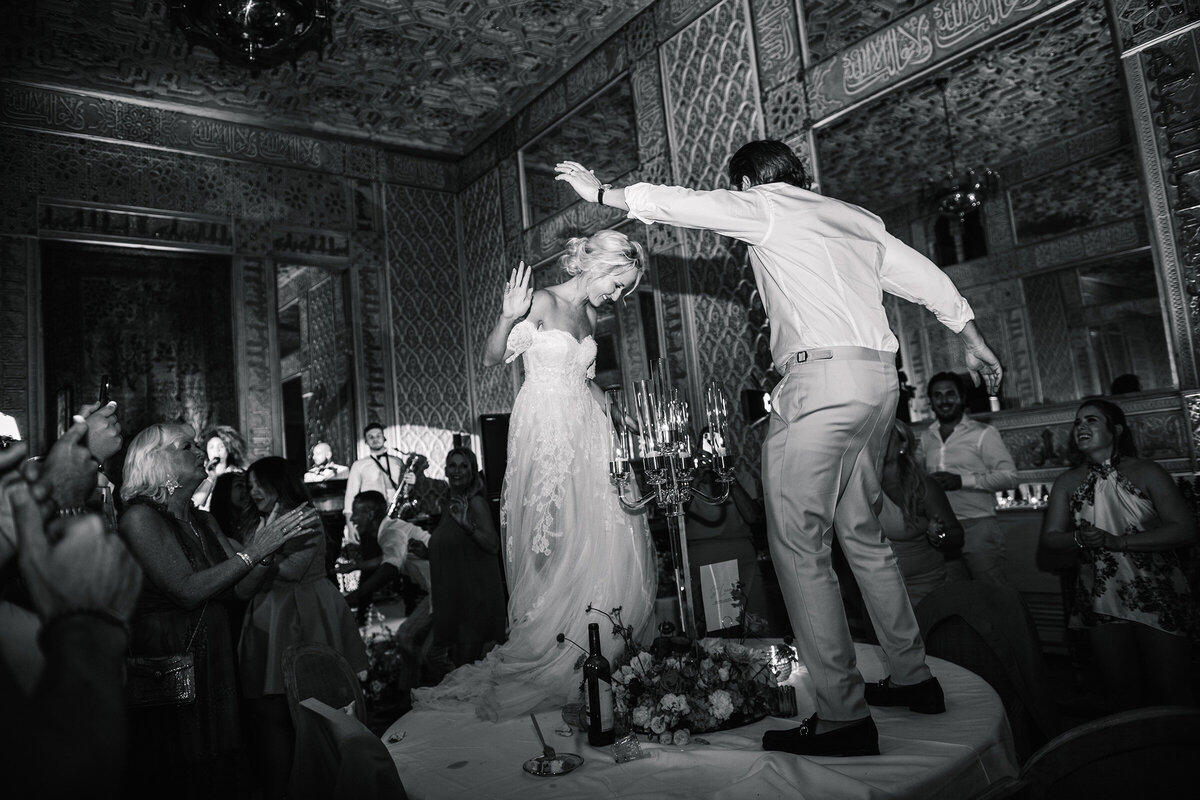 documentary wedding reception photo in mallorca by maria hibbs