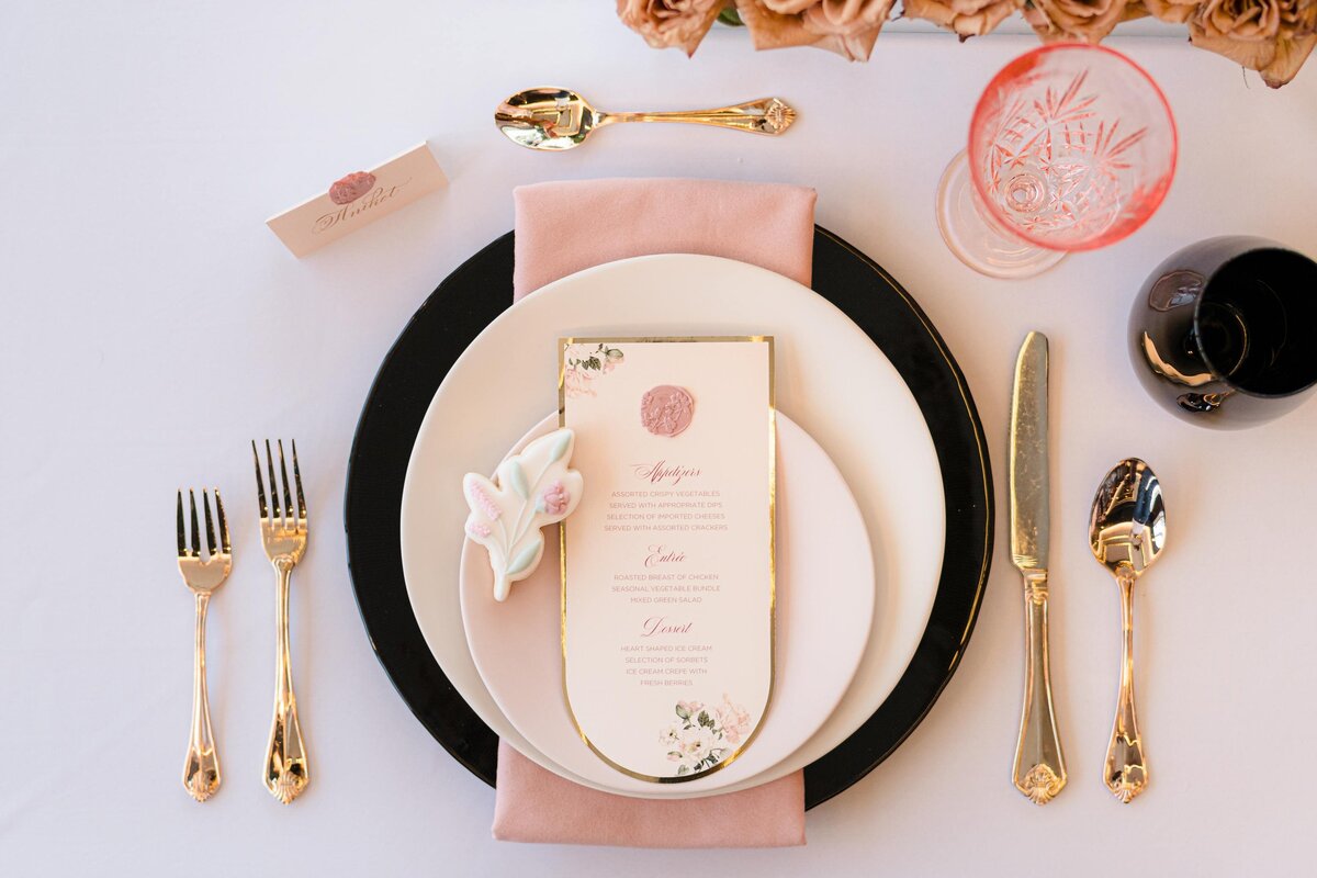 Elevated Elegance Style Shoot Wedding Menu 1