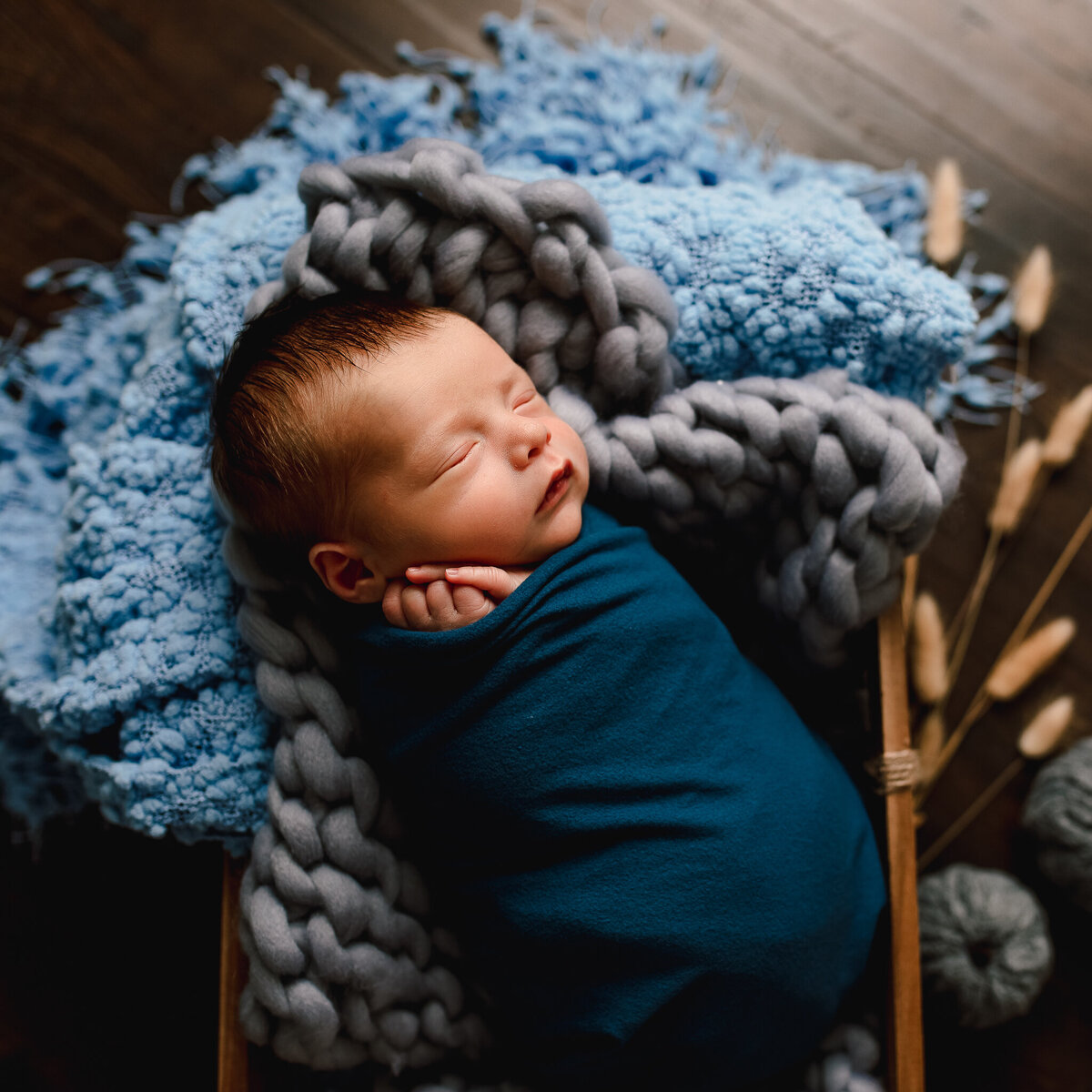 baby boy in basket blues