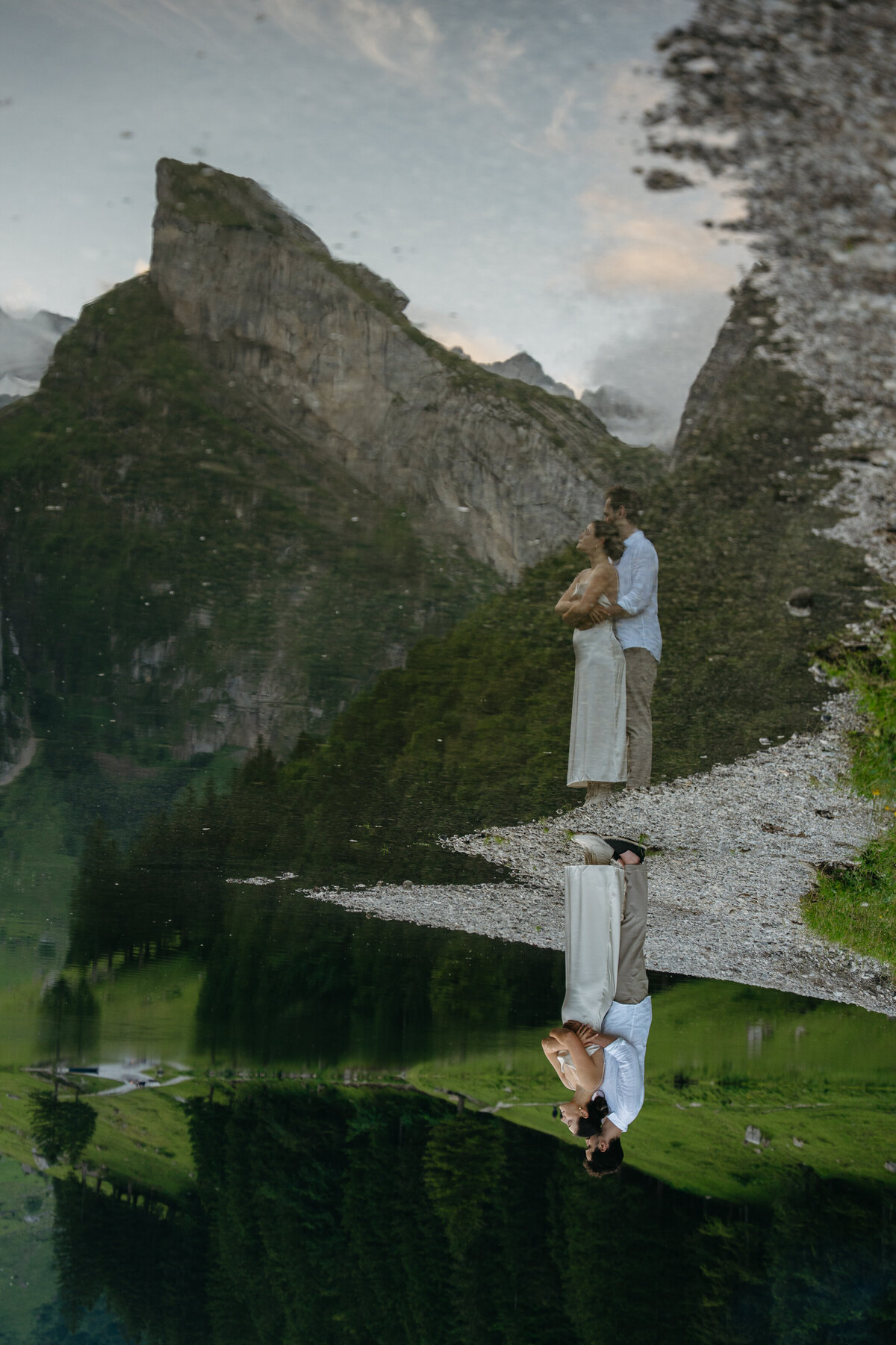 Switzerland Seealpsee lake elopement