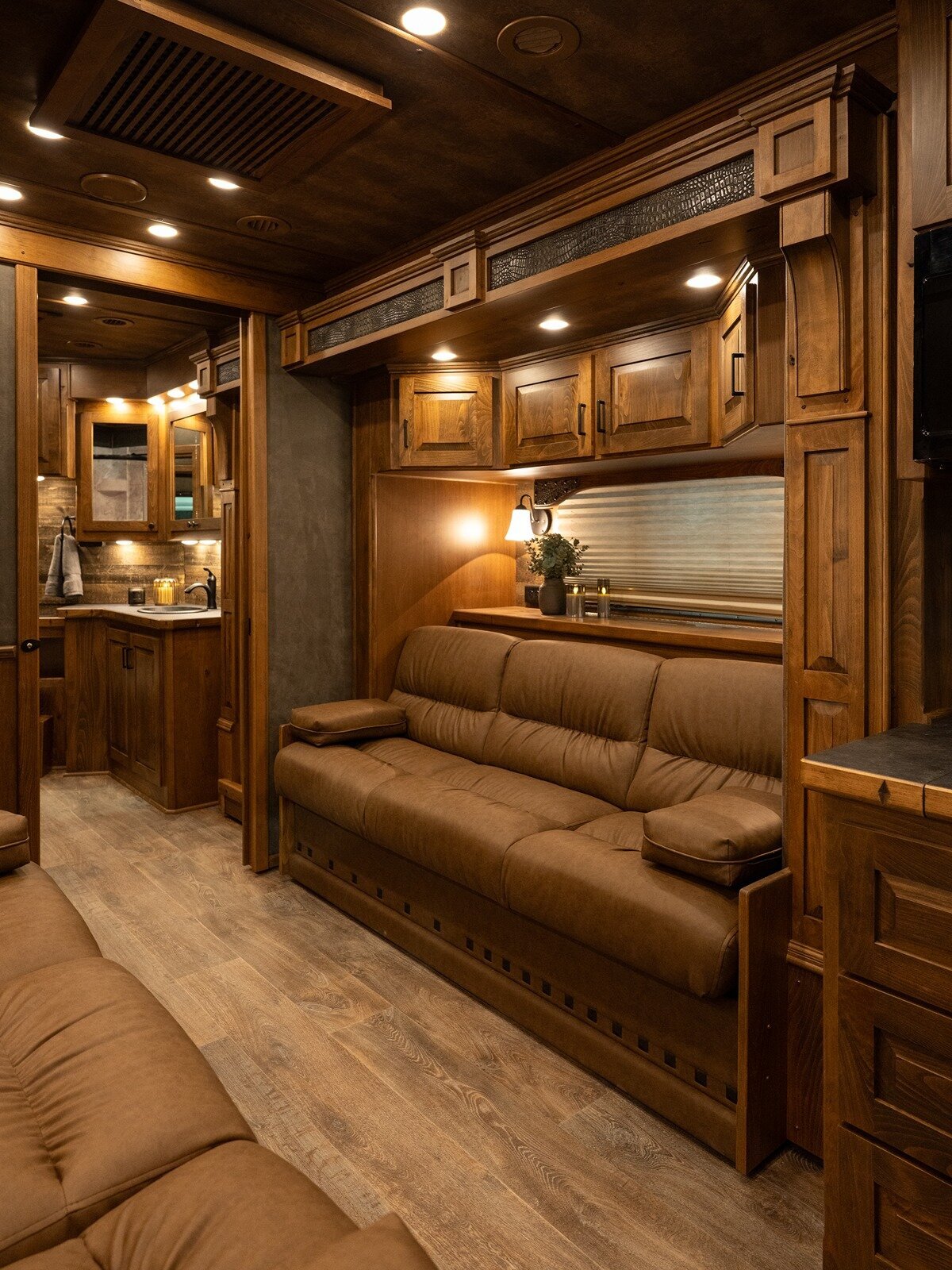 luxury horse trailer living area