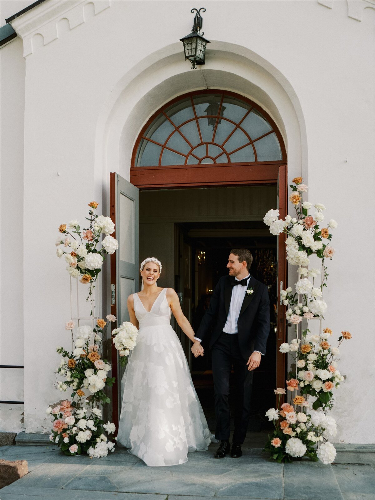 Wedding couple just married