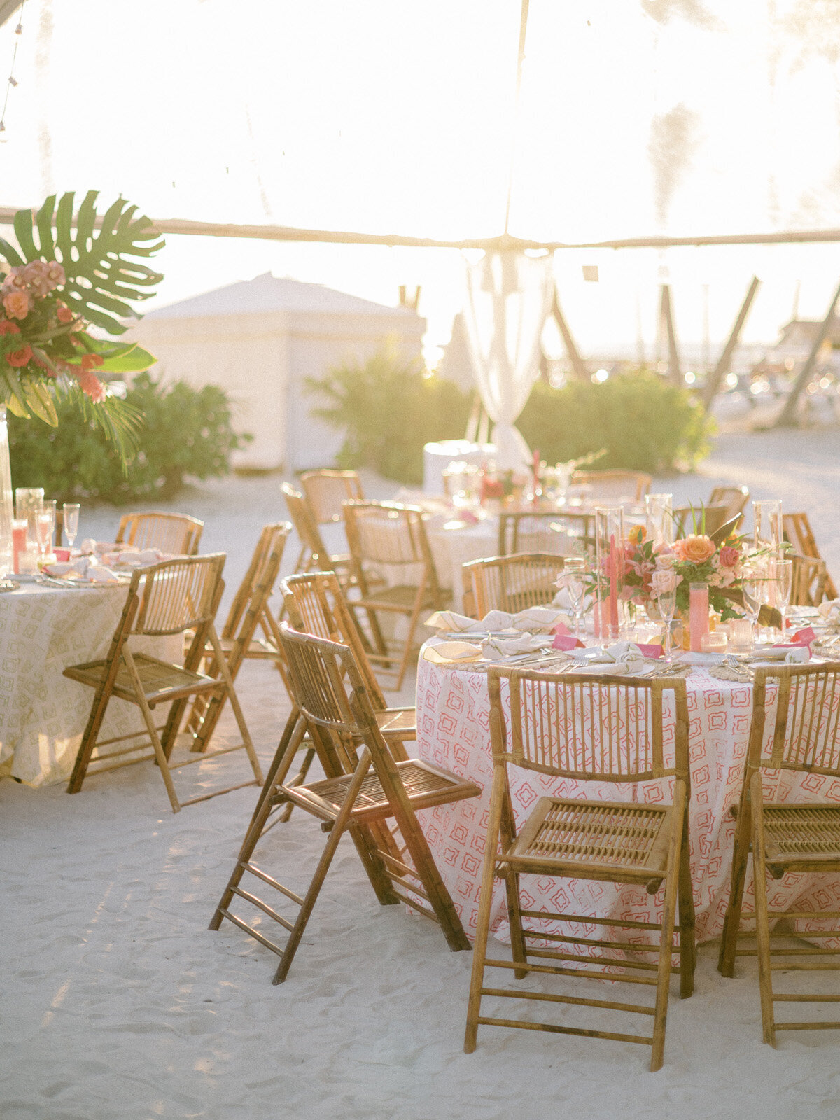 Kate-Murtaugh-Events-destination-wedding-planner-tropical-tented-reception-golden-hour-light