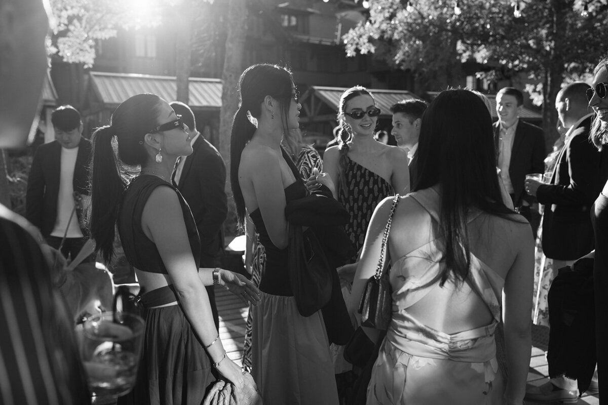 Wedding guests at the Hotel Jerome