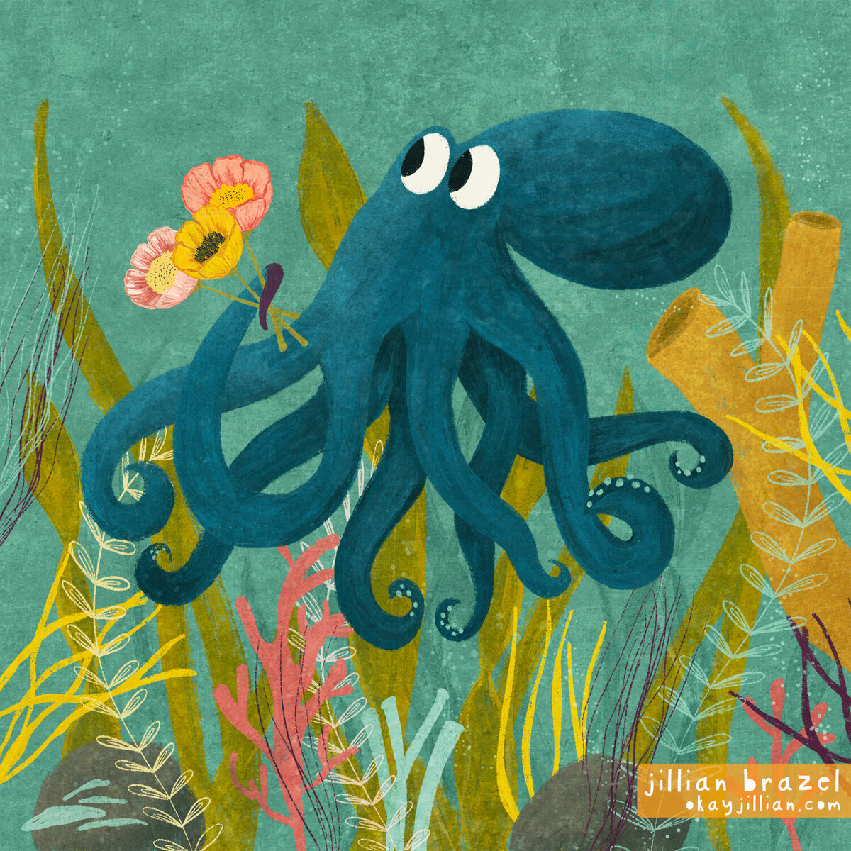 octpus-flowers-underwater