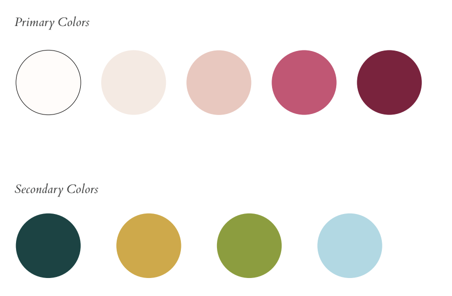 Color Palette Logo for Boda Bliss, an Online business manager