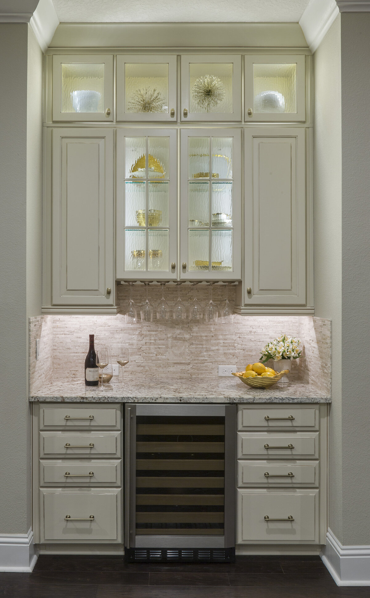 Classic White Wine Table and Storage Area