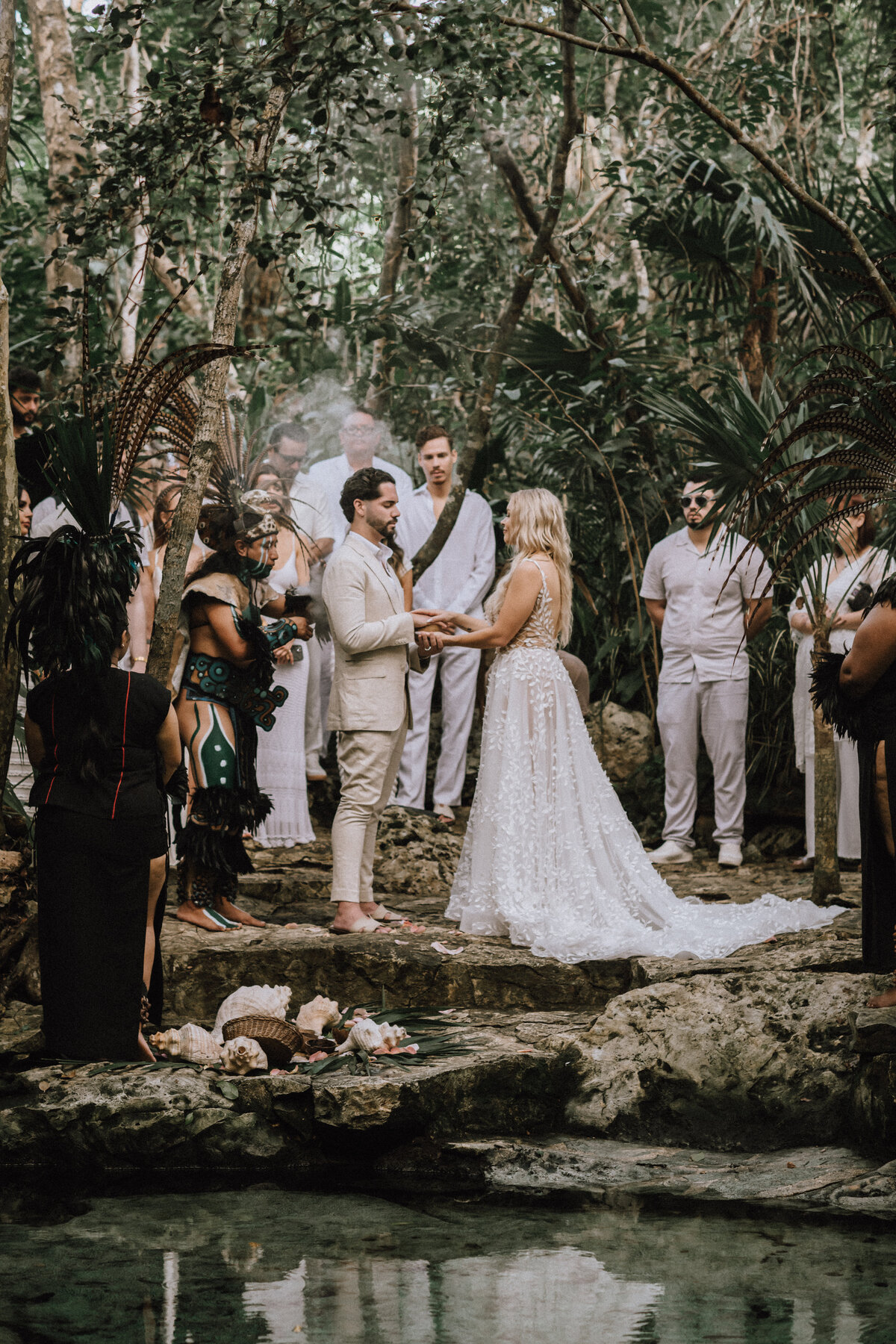 Mayan Wedding Ceremony at a Cenote in Tulum
