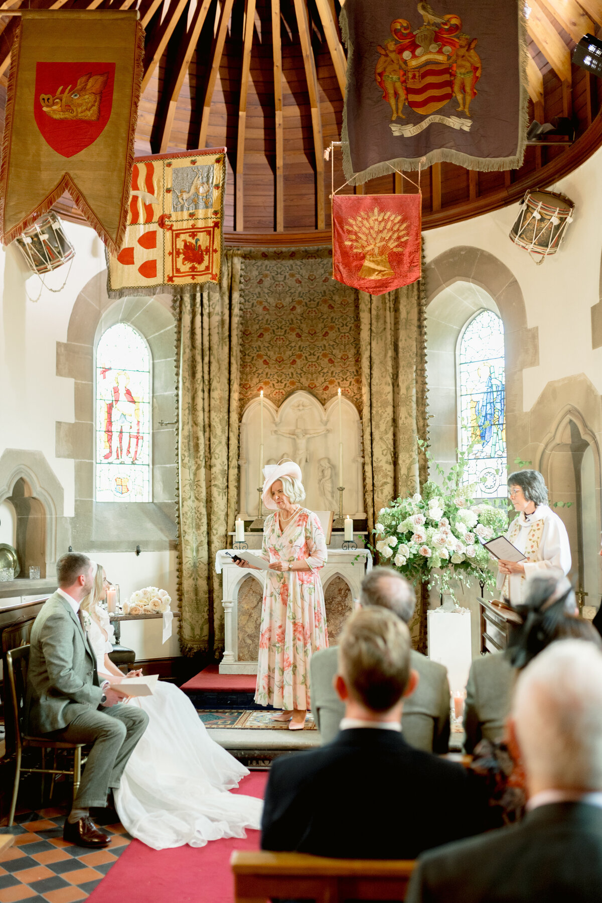 Cromlix House wedding Chapel ceremony, Scotland.