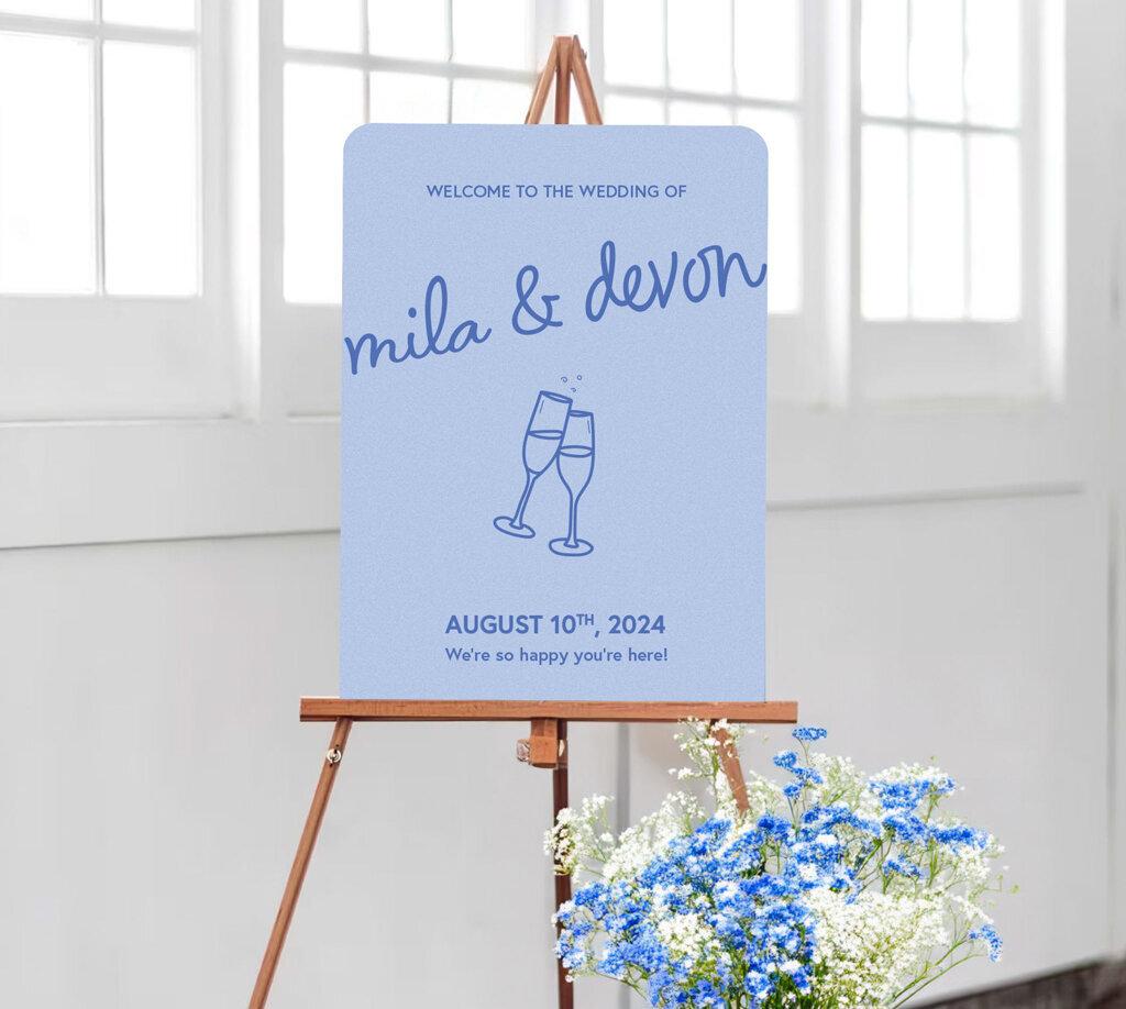Custom wedding signage by Unadorned Stationery, wedding signage and stationery in Vancouver, British Columbia, featured on the Brontë Bride Vendor Guide.