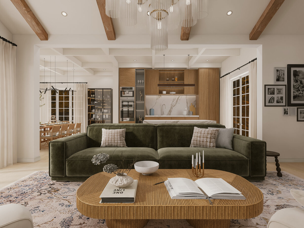 Rustic Gabled Roof 2-Bedroom Design_Living Room-30