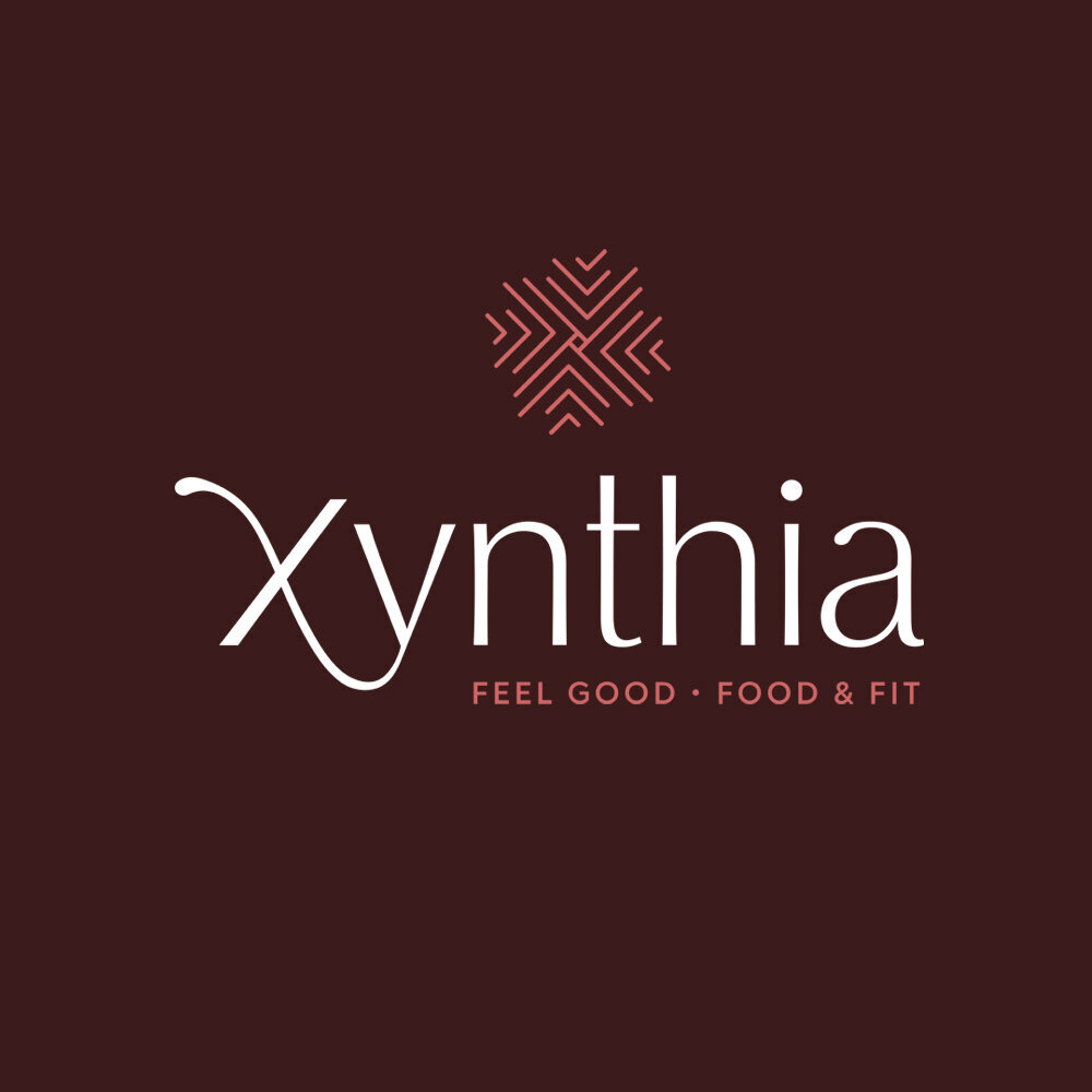 xynthia logo design on dark background