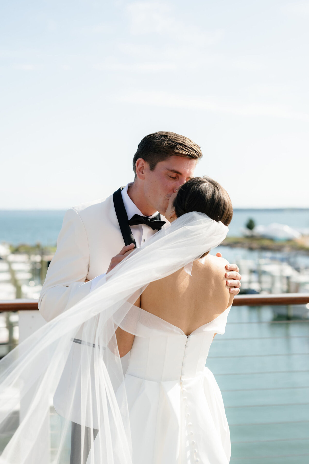 Romantic First Look Photo by Lisa Blanche Photography