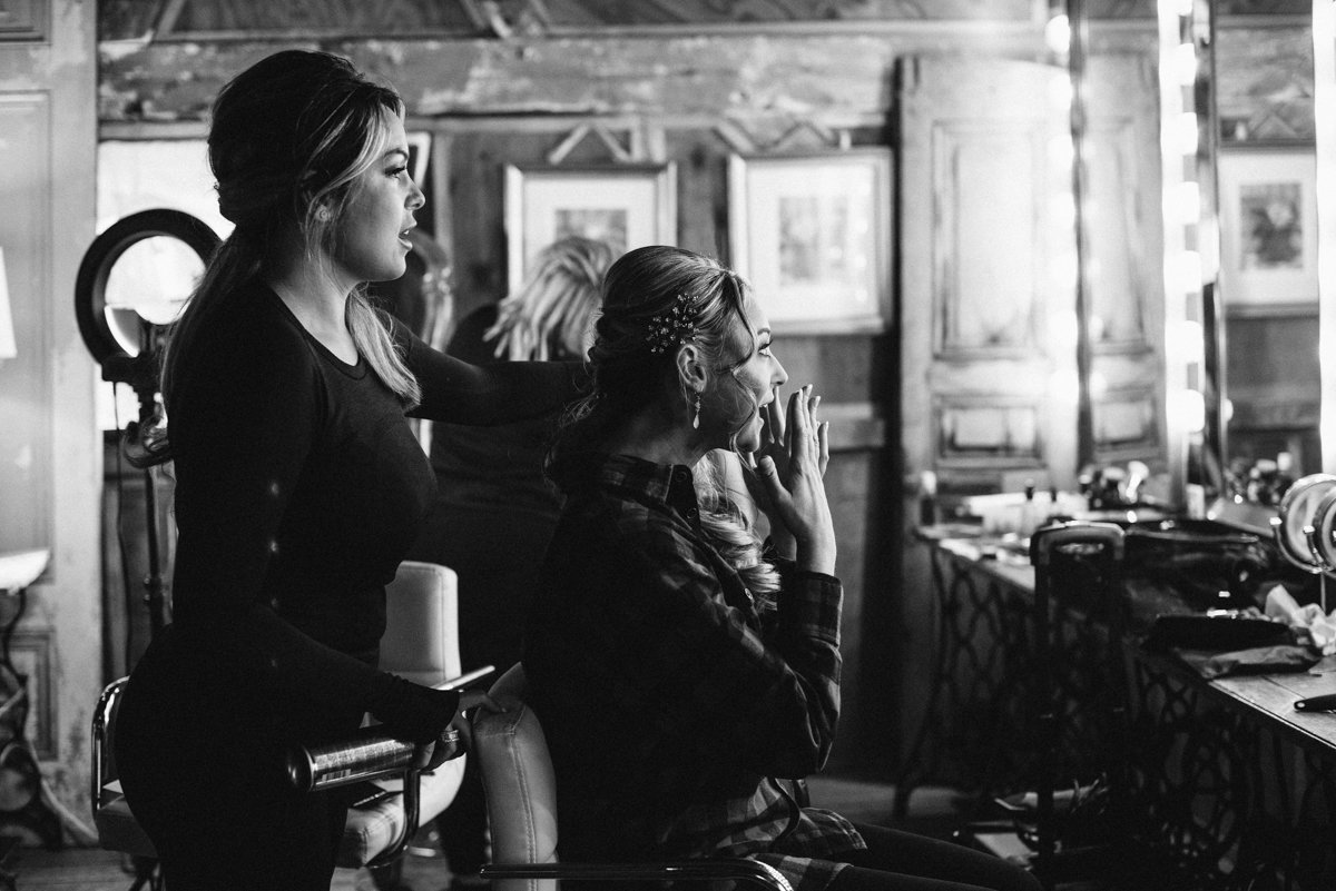 Bride getting ready at Jacks Barn