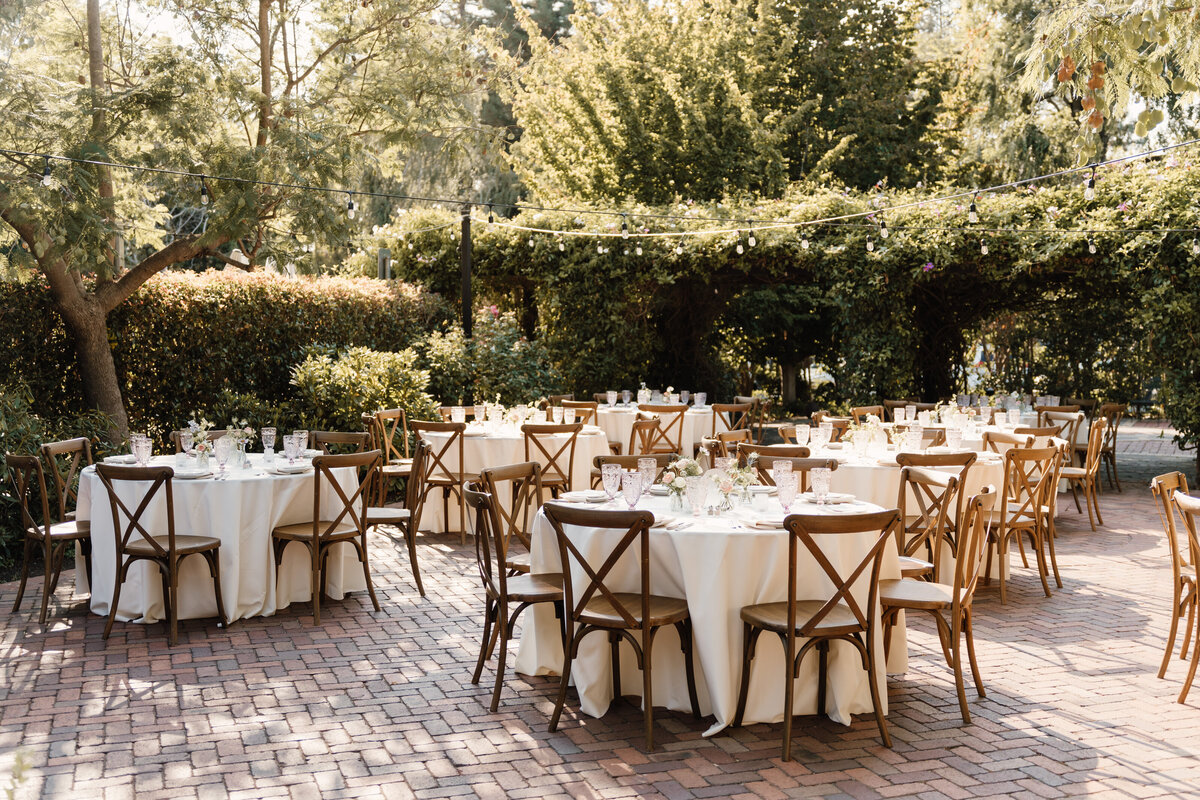 wedding reception tables and chairs