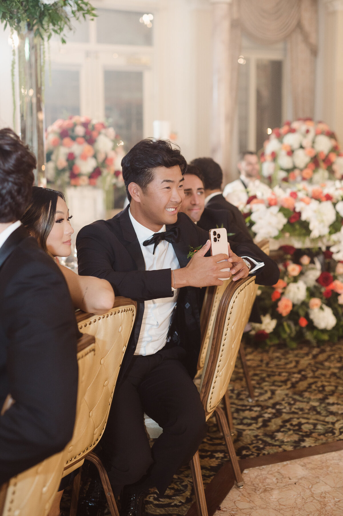 candids at wedding reception