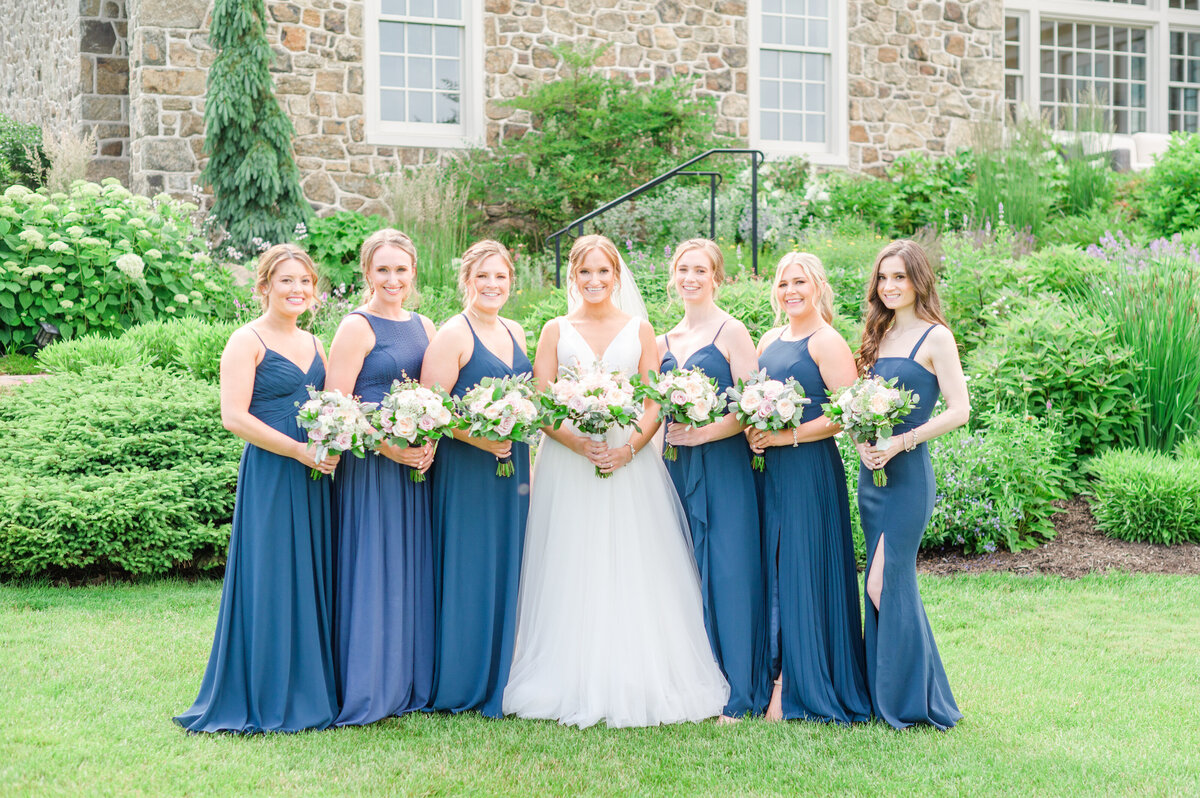 Navy Blue, Blush Pink, Light Blue French Creek Golf Club Wedding Photographer