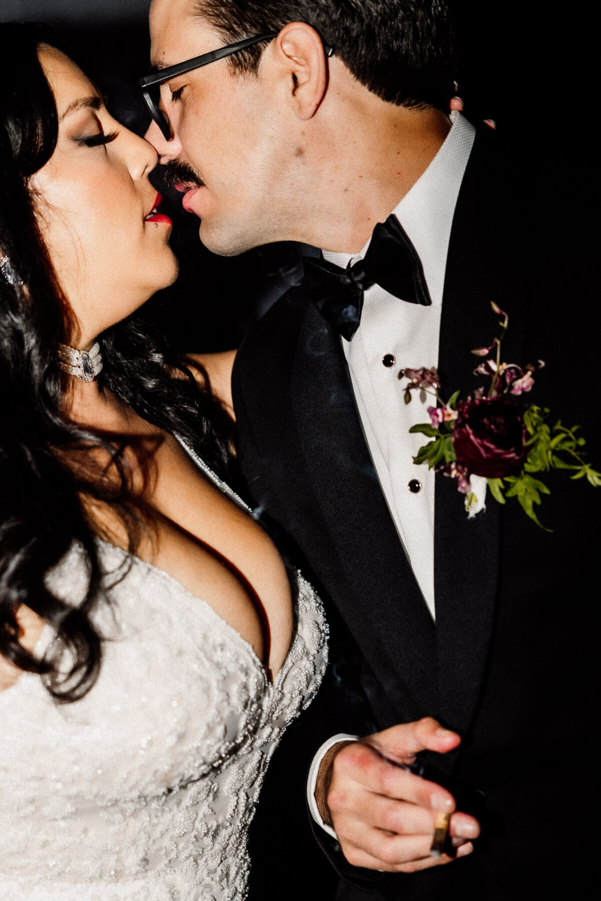 Archer Inspired Photography - Christina and Jake Wedding - Smog Shoppe Los Angeles - Night Flash Couple Photos-59