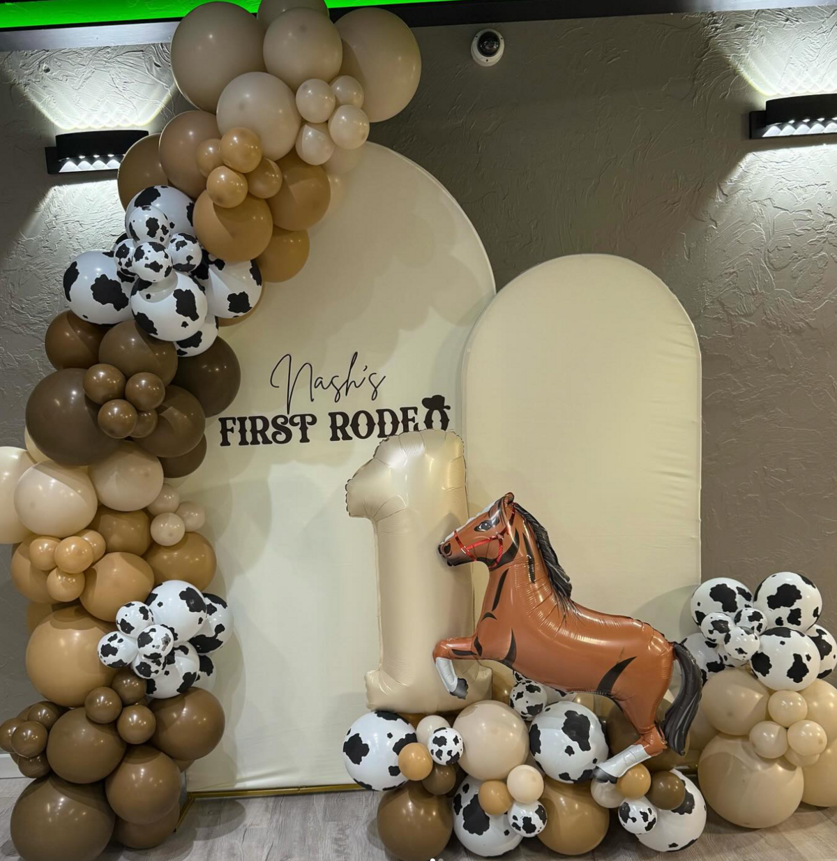 first rodeo themed birthday balloons